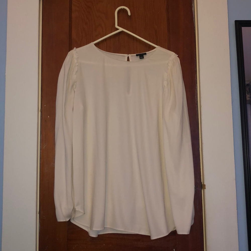 White silk blouse